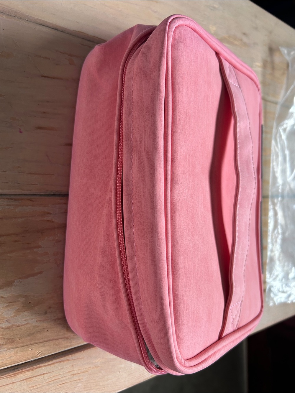 Everyday Pink Makeup Bag with Top Handle